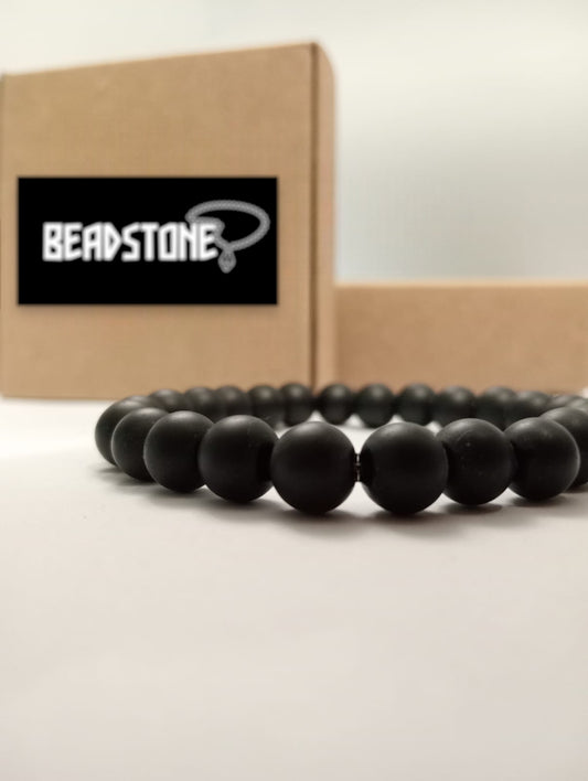 Matt Black Stone Bracelet